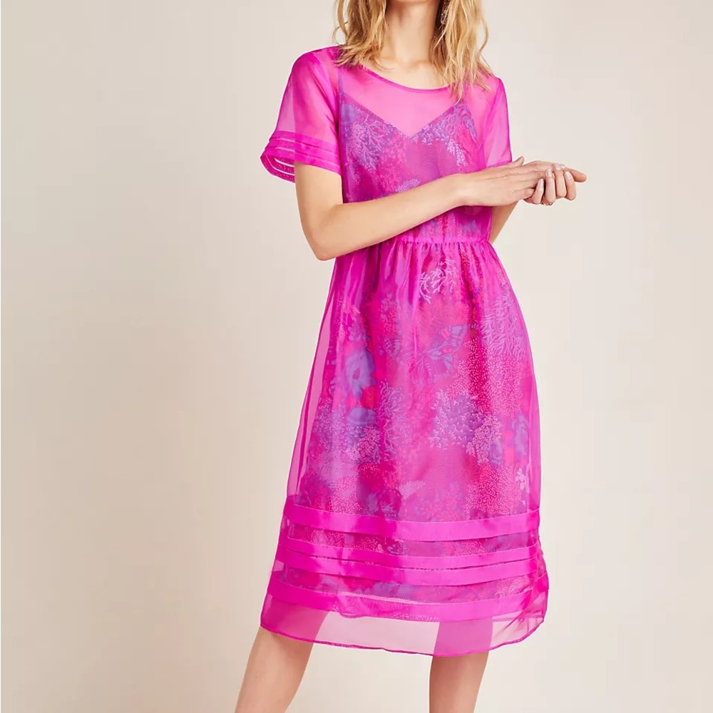 Anthropologie Gabrielle Silk Organza dress. Tags still on.
